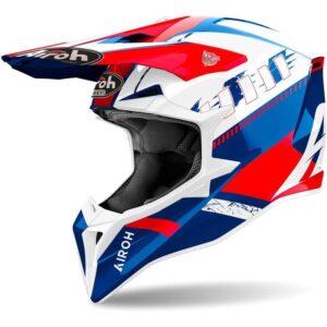 Airoh Wraaap Feel Casco de Motocross Azul/Rojo